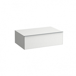 Тумба для ванной Space матовый белый, ручки алюминий, 1 ящик, подвесной монтаж 78,9х51,8 см 4.1116.1.160.100.1 Laufen